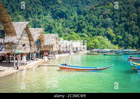 village tzigane de l'île de surin, Khao Lak, Thaïlande Banque D'Images