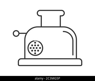 Icône vectorielle simple d'un broyeur à viande. Illustration de contour isolée sur un fond blanc pour les sites Web et les applications, les autocollants et les autocollants Illustration de Vecteur