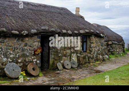 La maison Old Croft au musée Skye de la vie de l'île (Musée Osmigarry Croft), Trotternish, île de Skye, Écosse, Royaume-Uni Banque D'Images