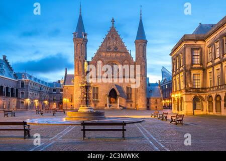 La Haye, Pays-Bas au Ridderzaal pendant la morningtime. Banque D'Images