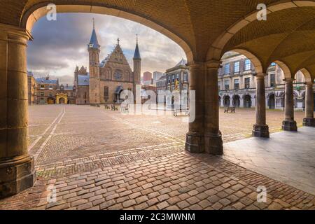 La Haye, Pays-Bas au Ridderzaal pendant la morningtime. Banque D'Images