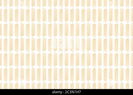 Motif de pain de blé Vector orge plante seigle avoine saine alimentation agricole texture sans couture. Illustration graphique. Illustration de Vecteur
