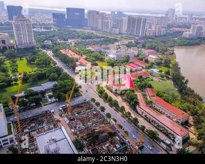 Starlight dans la ville de Phu My Hung, Vietnam Banque D'Images