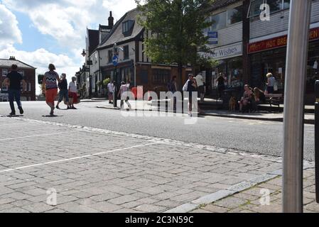 Mesures de sécurité à Wymondham Banque D'Images