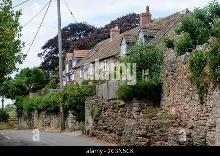 Wrington; un village somerset. Chalets somerset Banque D'Images