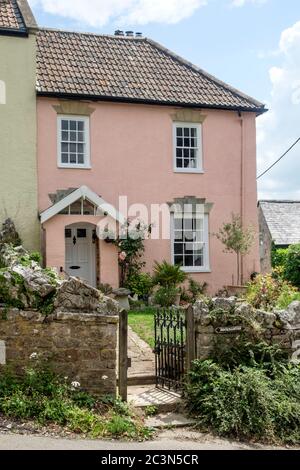 Wrington; un village somerset. Chalets somerset Banque D'Images