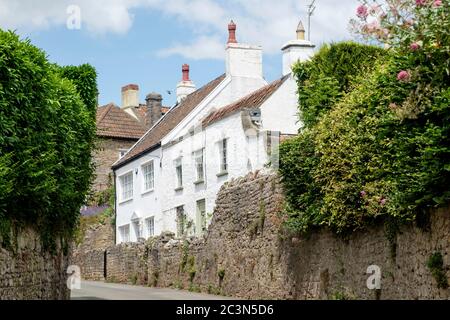 Wrington; un village somerset. Chalets somerset Banque D'Images
