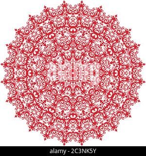 Un mandala est une configuration géométrique de symboles. Illustration de Vecteur
