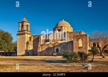 Mission San Jose à San Antonio, Texas, USA Banque D'Images