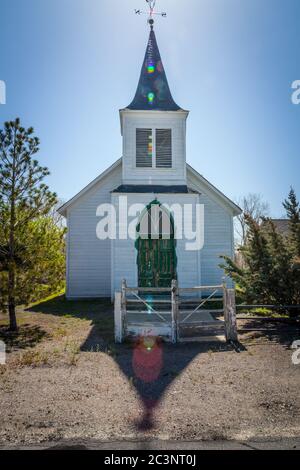 Une humble petite église à Wadsworth Nevada sur la réserve indienne de Pyramid Lake Pauite Banque D'Images