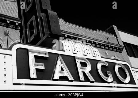 Fargo Theatre sur Broadway Street, Fargo, Dakota du Nord, USA Banque D'Images