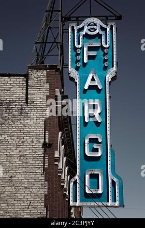 Fargo Theatre sur Broadway Street, Fargo, Dakota du Nord, USA Banque D'Images