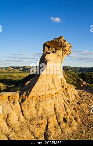 Zone de bloc de marasme dans Parc National Theodore Roosevelt Unité Nord, Watford, Dakota du Nord, USA Banque D'Images