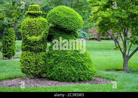 Jardin topiaire dans Deaf School Park,Columbus,Ohio,USA Banque D'Images