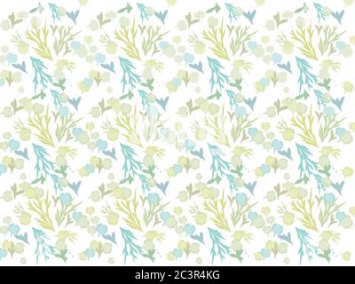 Motif floral pastel doux sans couture pour tissu ou papier peint Illustration de Vecteur