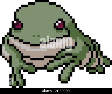 vecteur pixel art toad bande dessinée isolée Illustration de Vecteur