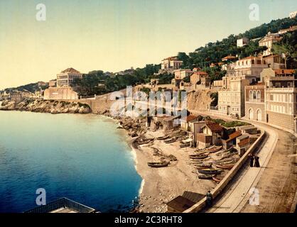 Corniche Road, Marseille, France, vers 1900 Banque D'Images