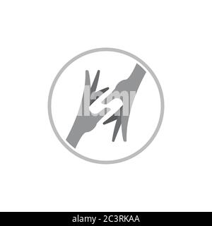 vecteur de logo 3d de main d'aide Illustration de Vecteur