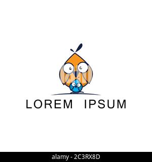 inspiration pour le logo de la mère et de l'enfant, logo de l'oiseau, vecteur animal de la famille d'amour Illustration de Vecteur