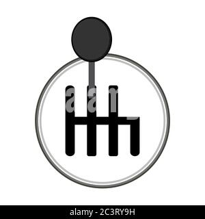 Boîte de vitesses. Style plat. Simplifié. Illustration vectorielle Illustration de Vecteur
