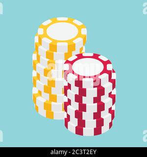Icône piles vectorielles de jetons de casino Illustration de Vecteur