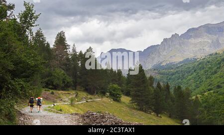 Benasque, Huesca/Espagne; 22 août 2017. Le parc naturel de Posets-Maladeta est un espace naturel protégé espagnol. Il comprend deux de la plus haute montagne Banque D'Images