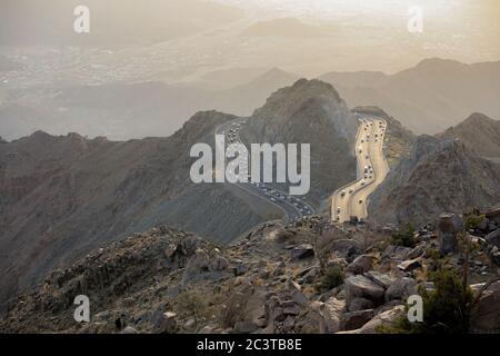Taif KSA , montagnes à Al Taif, Arabie Saoudite Banque D'Images