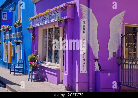 Irlande, Comté de Kerry, Dingle, façades colorées. Banque D'Images