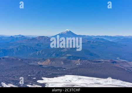 Pucon, volcan Lanin, Patagonie, Chili, Amérique du Sud Banque D'Images