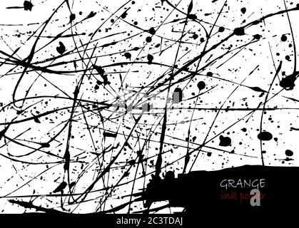 Éclaboussures d'encre. Modèle pour la couverture, l'affiche, la circulaire, etc Illustration de Vecteur