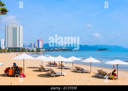 Plage, Nha Trang, Vietnam, Asie Banque D'Images