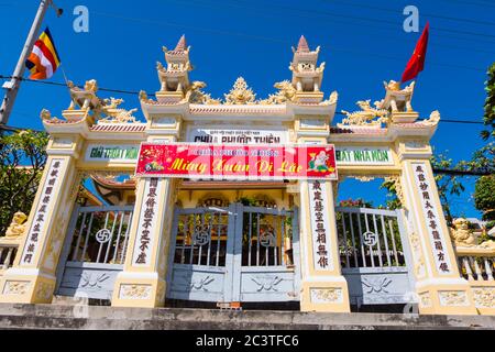 Chua Phuoc Thien, pagode Phuoc Thien, Nguyen Dinh Chieu, route côtière 77, Mui ne, Vietnam, Asie Banque D'Images