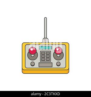 Télécommande radio vecteur plat Illustration de Vecteur