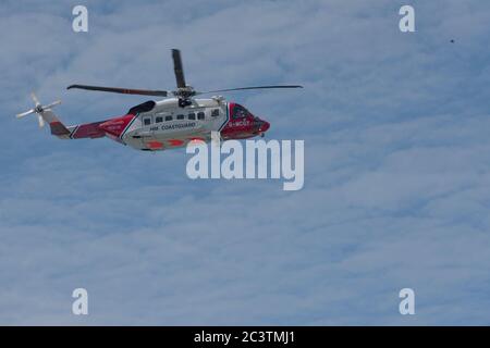 Hélicoptère de garde-côtes Royaume-Uni Banque D'Images