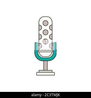 Vecteur plat du microphone Illustration de Vecteur