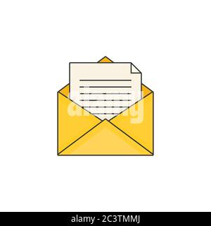 Design plat illustration moderne du courrier. Illustration de Vecteur