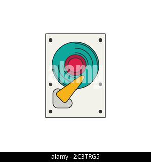 Vecteur plat HDD Illustration de Vecteur