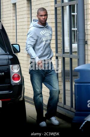 Marcus Bent, joueur de football de Charlton, arrive au centre de fitness David Lloyd, Epsom, Surrey, Angleterre. L'attaquant joue maintenant pour la Ligue des comtés de l'est Banque D'Images