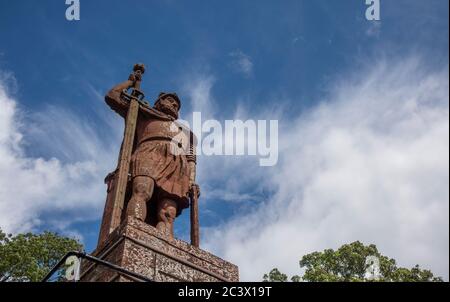 La statue de William Wallace située dans le domaine de Bemersyde, près de Melrose aux frontières écossaises, est une statue commémorant William Wallace. Il Banque D'Images