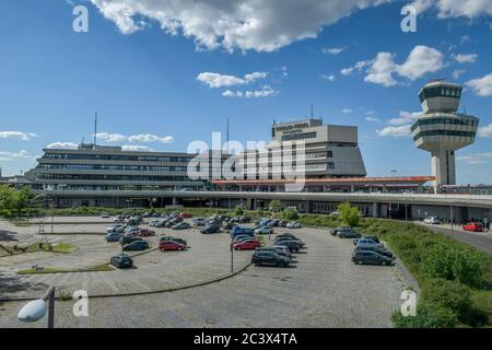 Bâtiment principal terminal A avec tour, aéroport, Tegel, Reinickendorf, Berlin, Allemagne, Hauptgebäude terminal A mit Tower, Flughafen, Allemagne Banque D'Images