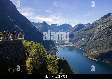 Geirangerfjord en Norvège Banque D'Images