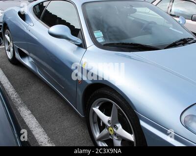 Bordeaux , Aquitaine / France - 06 14 2020 : Ferrari F430 Scuderia Blue voiture de sport en vue sur la rue Banque D'Images