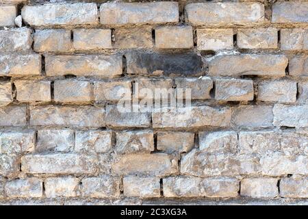 Texture de mur de brique ancienne, arrière-plan de structure, gros plan Banque D'Images