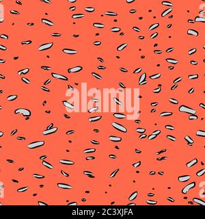 Motif naturel à pois dessinés à la main sans couture Illustration de Vecteur