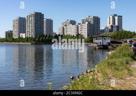 Quartier résidentiel de Merihaka, en bord de mer, à Helsinki, en Finlande Banque D'Images