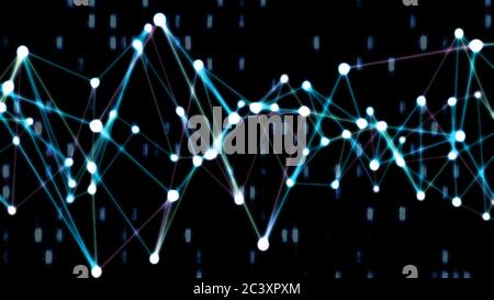 Plexus noeud de réseau neural Internet connexion de données concept scientifique - Résumé texture de fond Banque D'Images