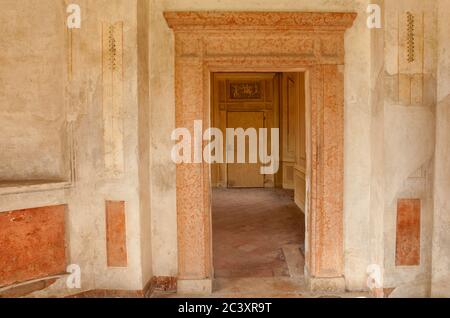 Perspective à l'intérieur de 'Palazzo te', Mantova (Italie) Banque D'Images