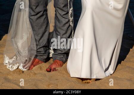 Mariage sur la plage en Bulgarie Banque D'Images