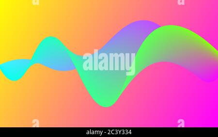 arrière-plan de lignes ondulées colorées. fusion de couleurs de dégradé de papier peint. Illustration de Vecteur