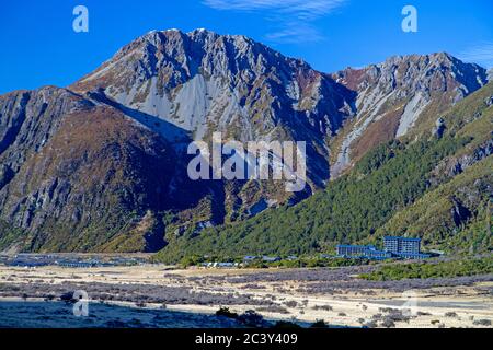 Village Aoraki/Mt Cook Banque D'Images